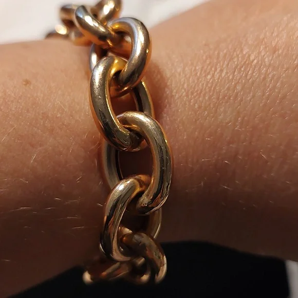 Bronze Milor (Italy) chunky link bracelet magnet closure rose gold - Picture 4 of 4